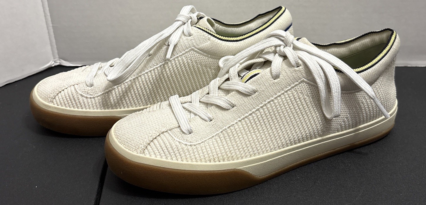 ROTHY’S Casual Shoes Womens Size 6 The Lace Up Blonde Cream Sneakers NO INSOLES