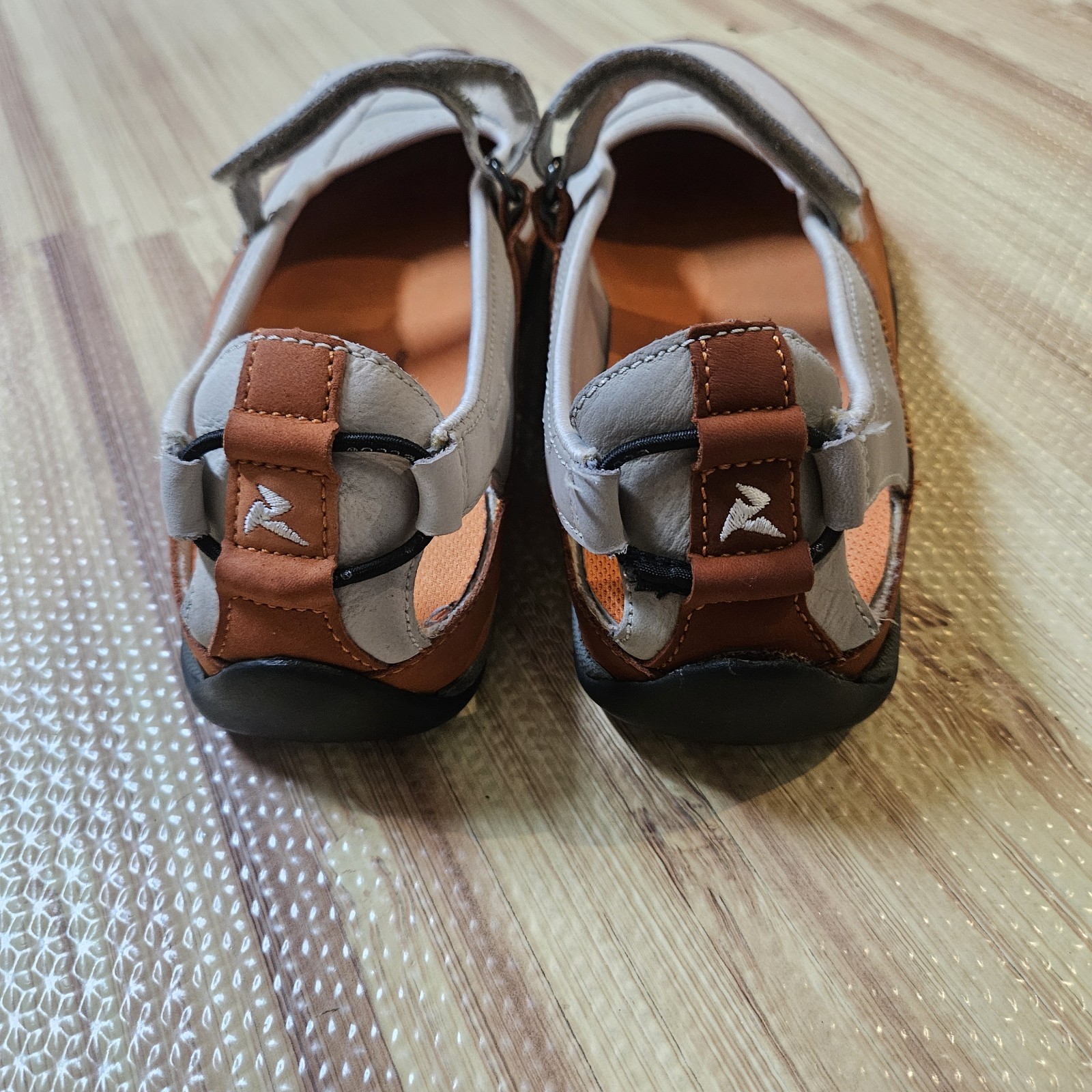 ECCO Receptor Women’s Mary Jane Shoes Size 38 US 7-7.5 Beige Orange Leather