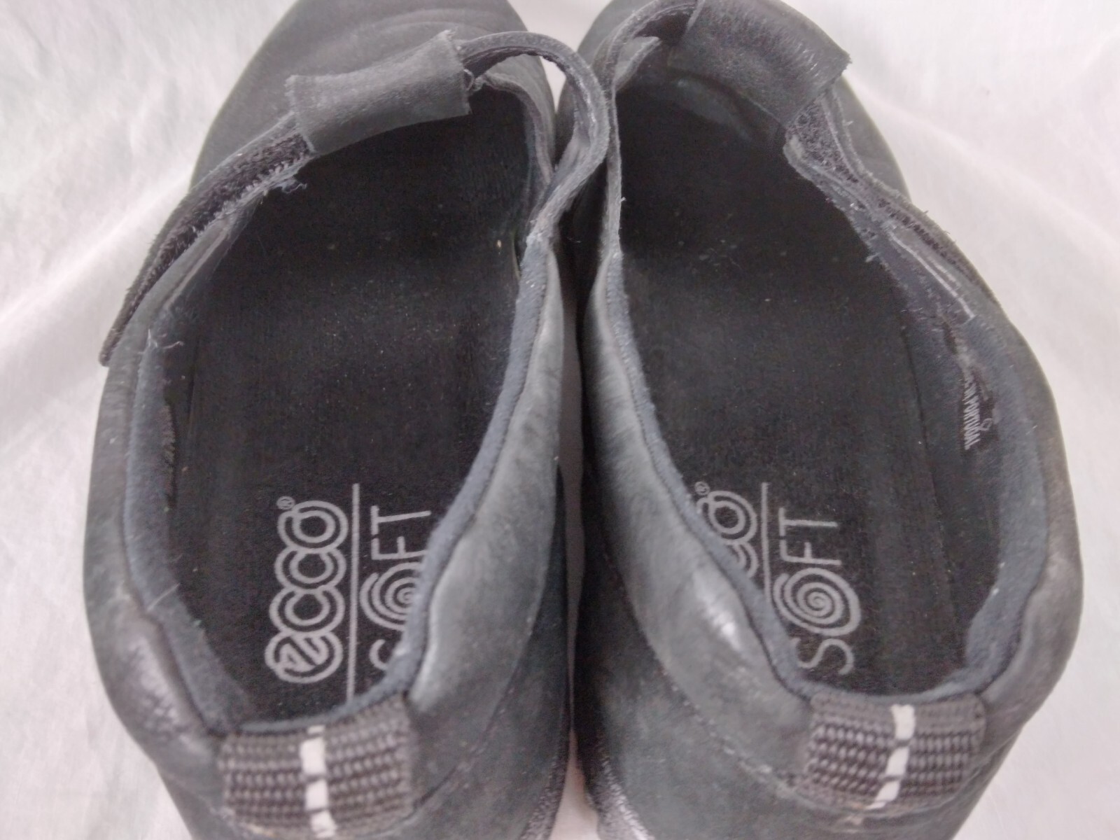 Ecco Soft Shoes Mary Jane Suede Black Hook & Loop Womens Size 40 US 9 9.5