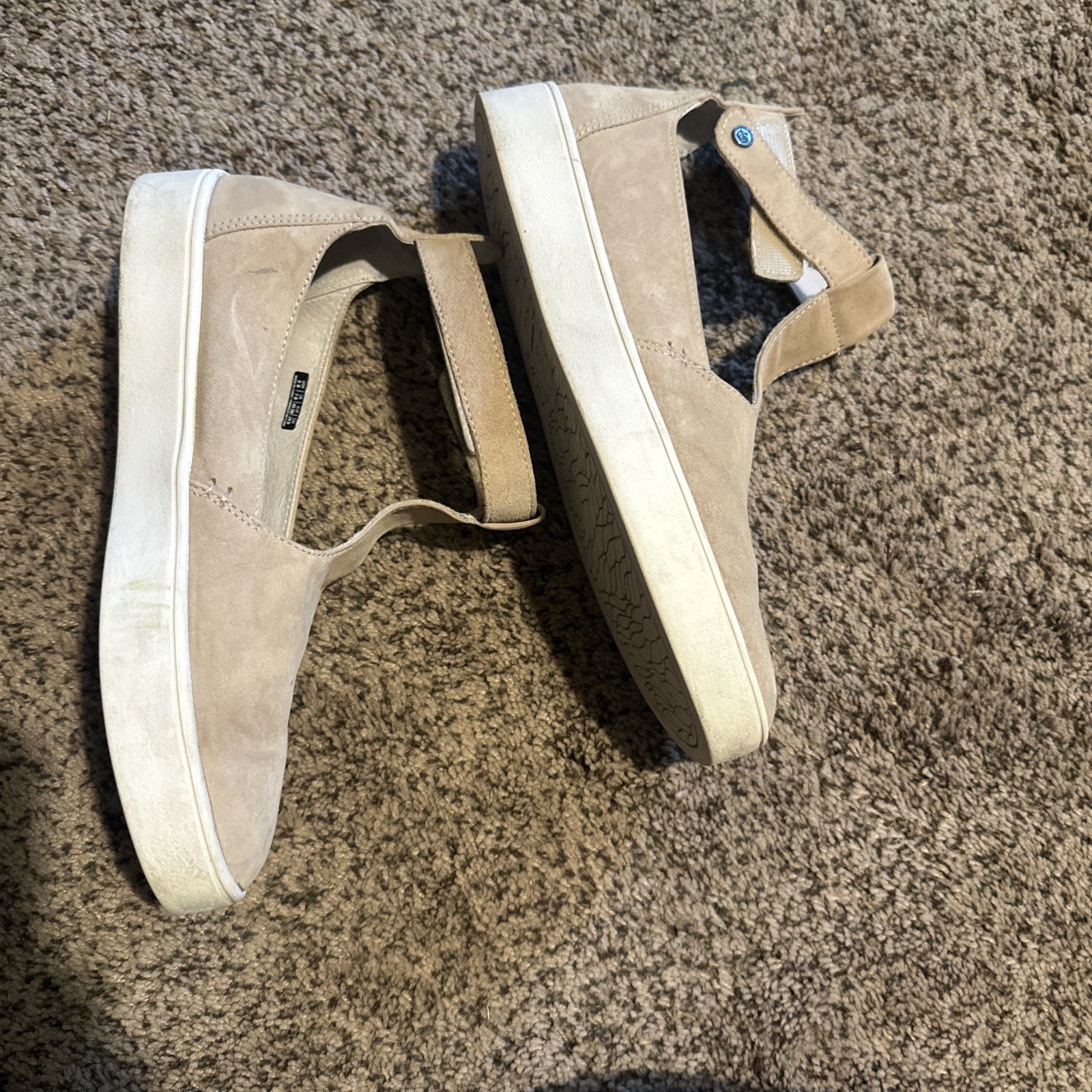 Spenco Orthotic Suede Slip-On Shoes Indio Oyster
