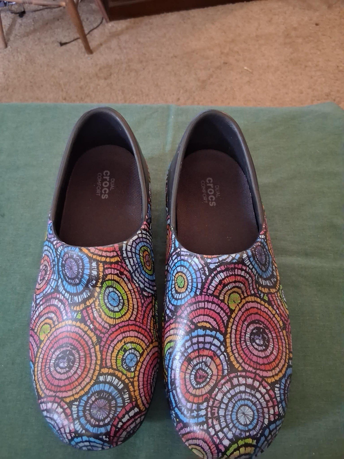 CROCS Neria Pro II Graphic Print Slip Resistant Slip-On Work Nurse Clogs
