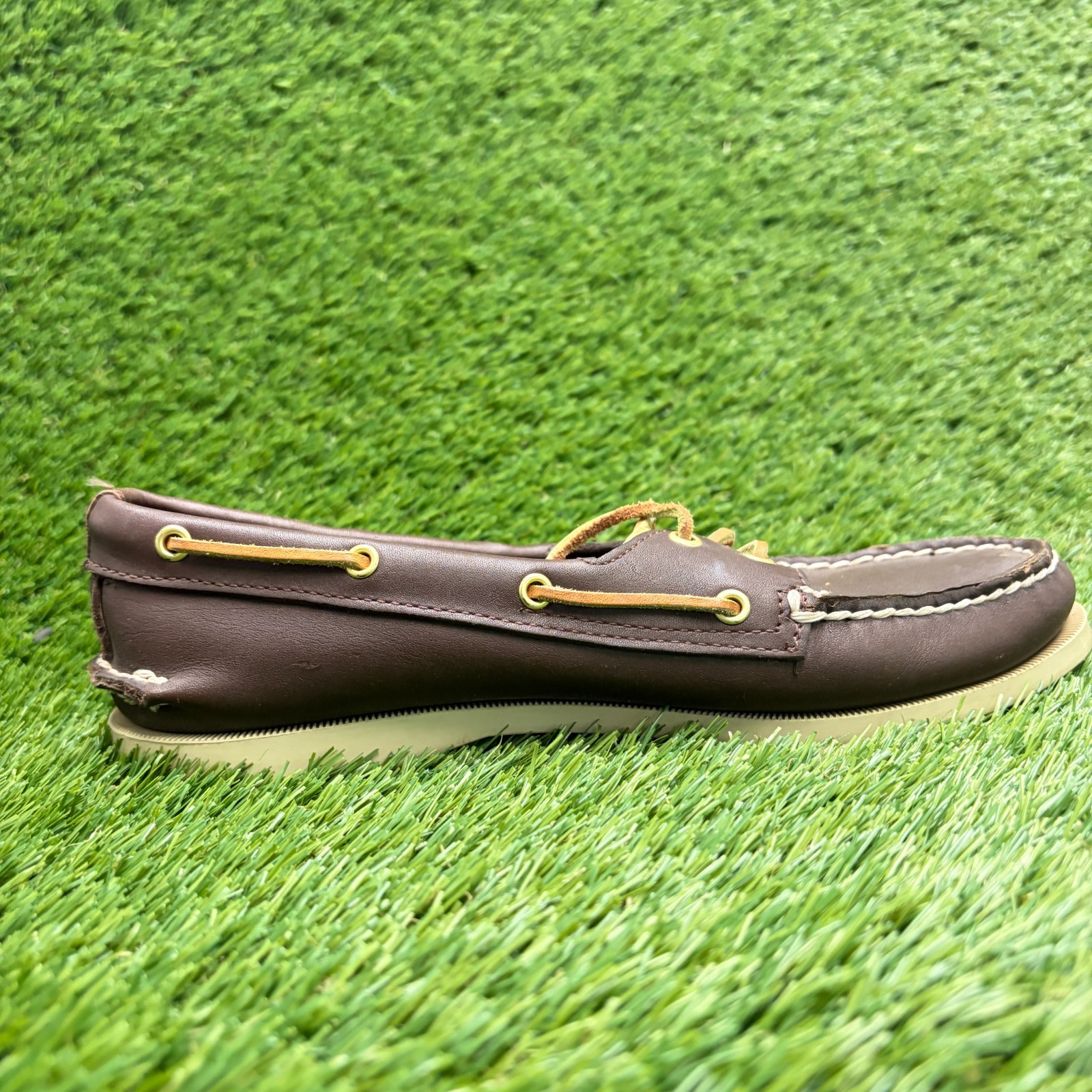Sperry Authentic Original 2-Eye Womens Size 9 Brown Casual Leather Boat Shoes