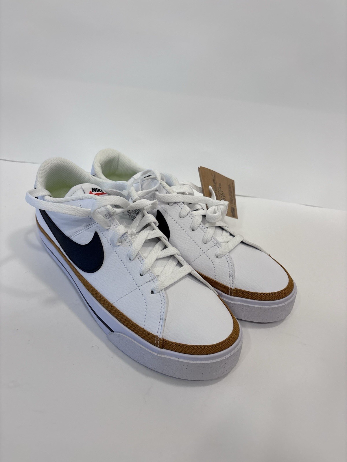 Nike Court Legacy Next Nature Womens Shoes Sz 10.5White Leather Lace Up Sneakers