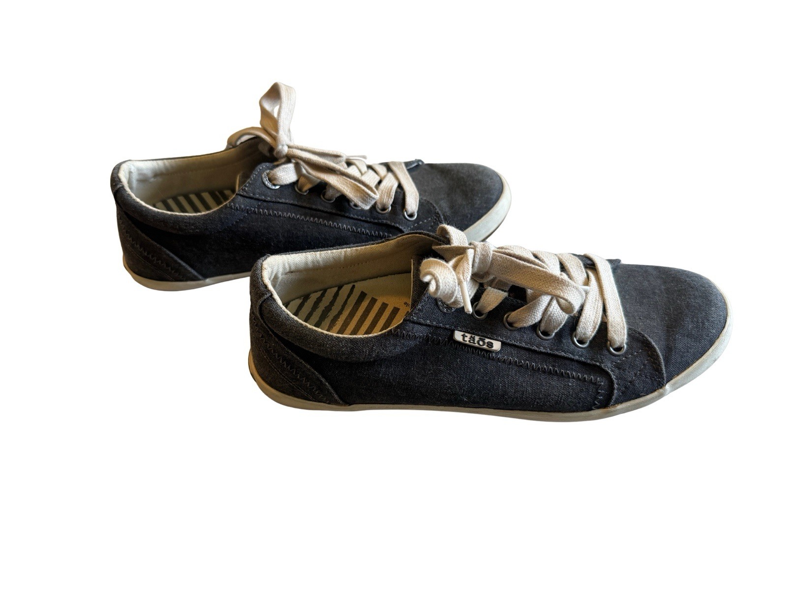 Taos Star Canvas Sneakers Shoes Grey Washed Denim Women’s Size 9 EU 40 Comfort