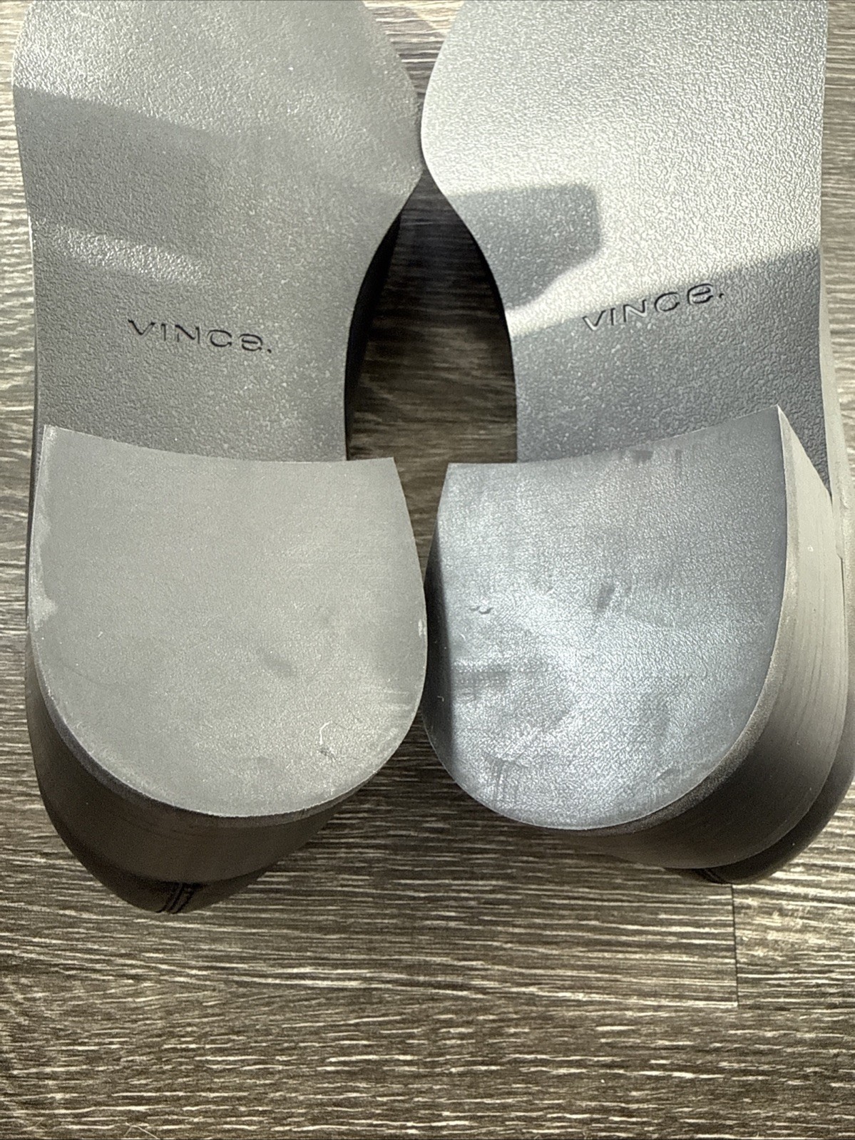NWD $350 Vince Larose Loafers Black Leather Slip On Low Block Heel Sz 8.5 M/39