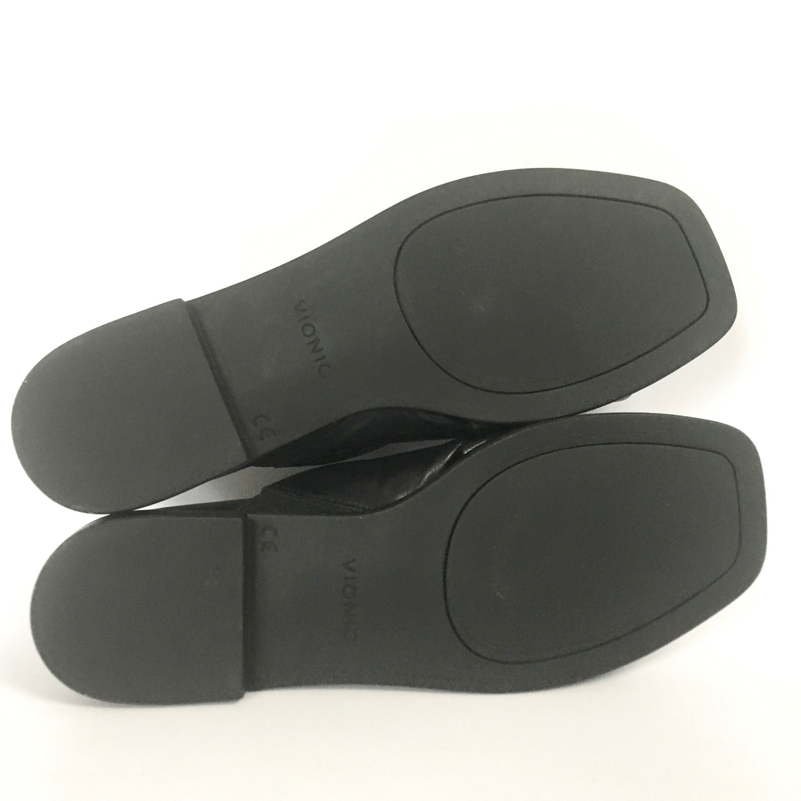Vionic Poppy Miramar Slide Womens 8 Black Nappa Leather Comfort Sandal 38.5