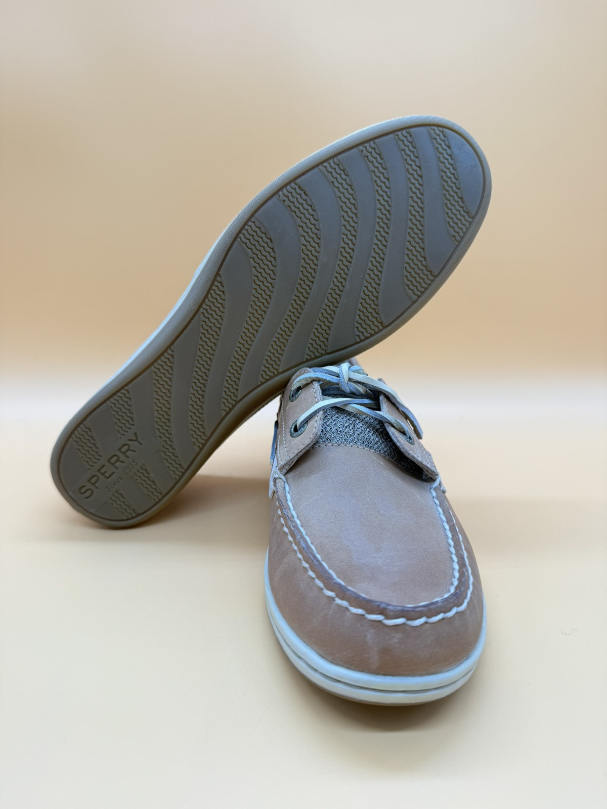 Sperry Women’s Koifish Linen Oats Boat Shoes – Tan – Size US 8.5 – STS95589