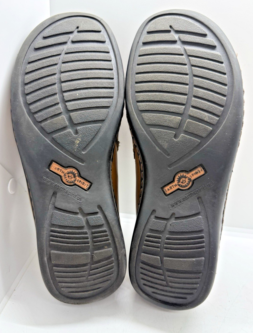 Vtg Earth Spirit Jenny Clogs Tan Leather Slip On Mules Gelron 2000 Sz 8.5 Shoes