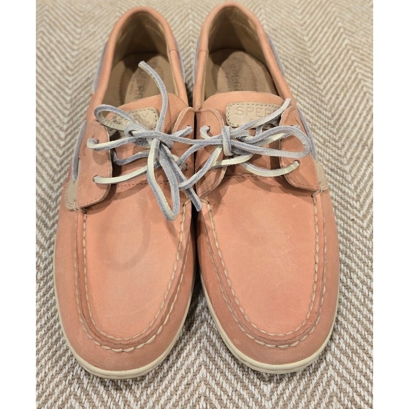 Sperry Koifish Leather Mesh Boat Shoe Pink Womens Size 7