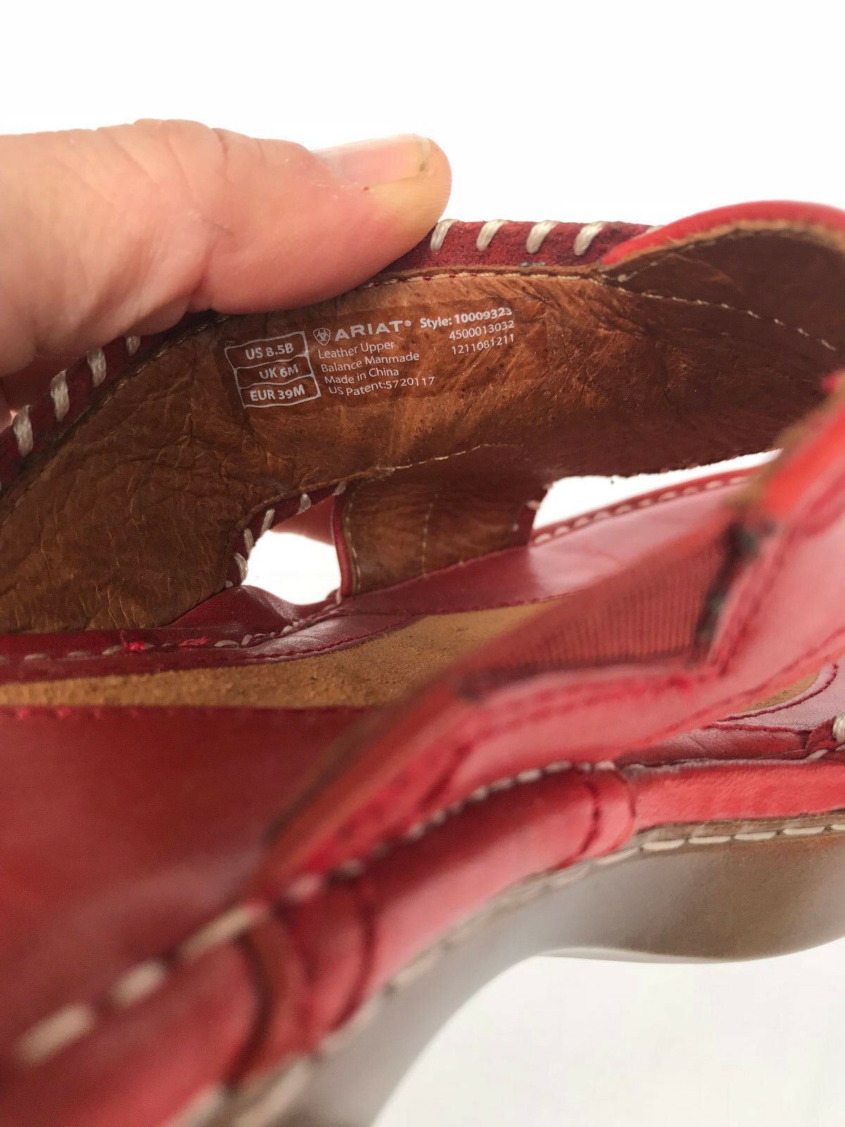 Ariat 10009323 Bella Slide Chili Red Slip-On Sandals Clogs Shoes Womens US 8.5 B