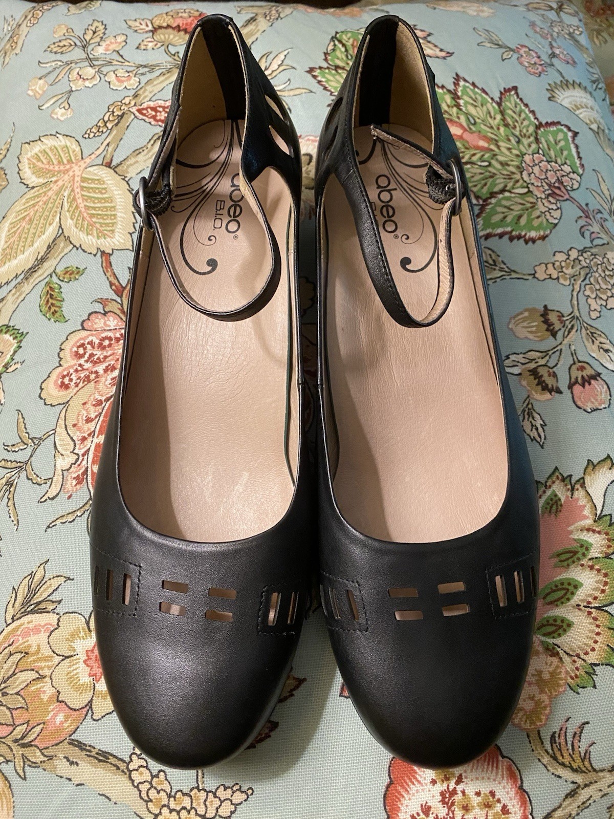 Abeo Women’s ORTHO BIO SYSTEM NEELA Mary Jane Black Leather Shoes ~ Size 10N