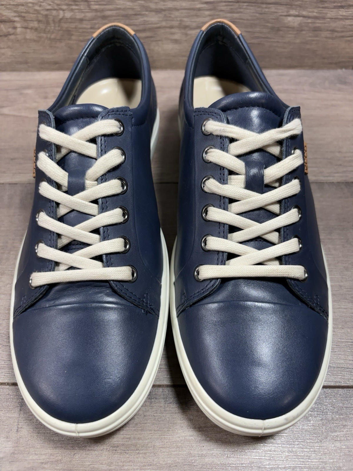 Ecco Soft 7 Walking Sneakers Shoes Blue Leather Womens Size EU 40 US 9