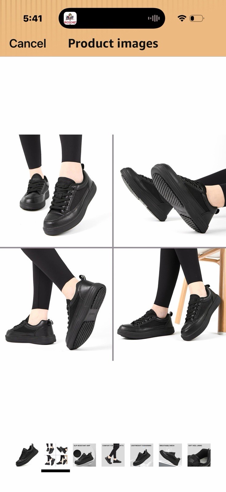 Treesky Slip On Non Slip Work Shoes for Women, Faux Leather Sneakers 10.5