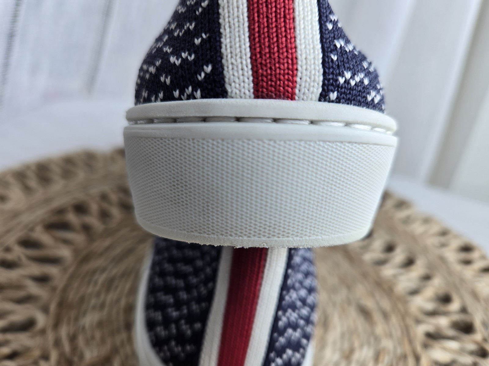 Rothy’s The Original Slip-On Sneaker Maritime Gradient Navy Blue White Size 6…