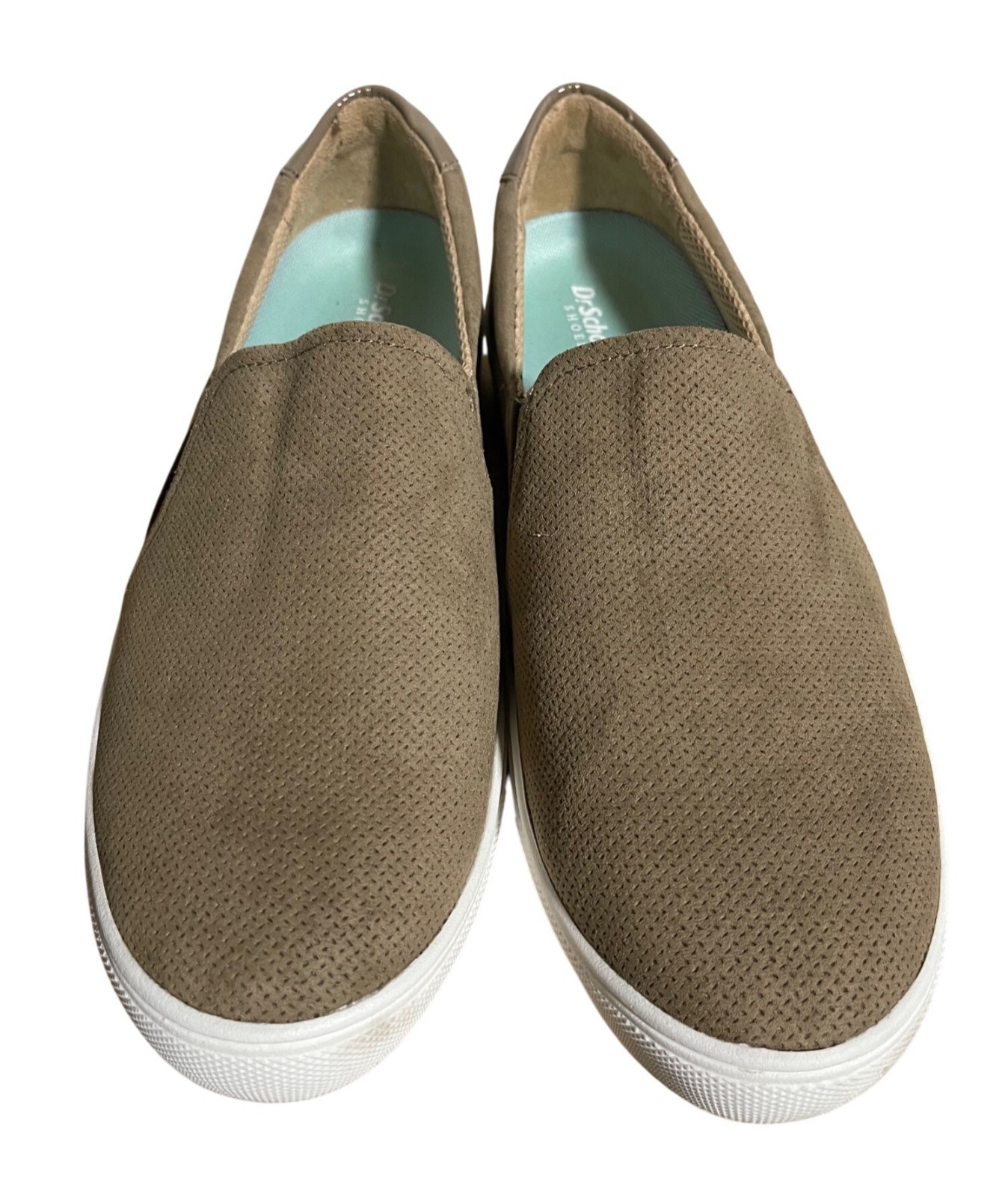 Dr. Scholls Womens Nova Slip-On Shoes Size 10W Taupe Fabric Upper Comfort Casual