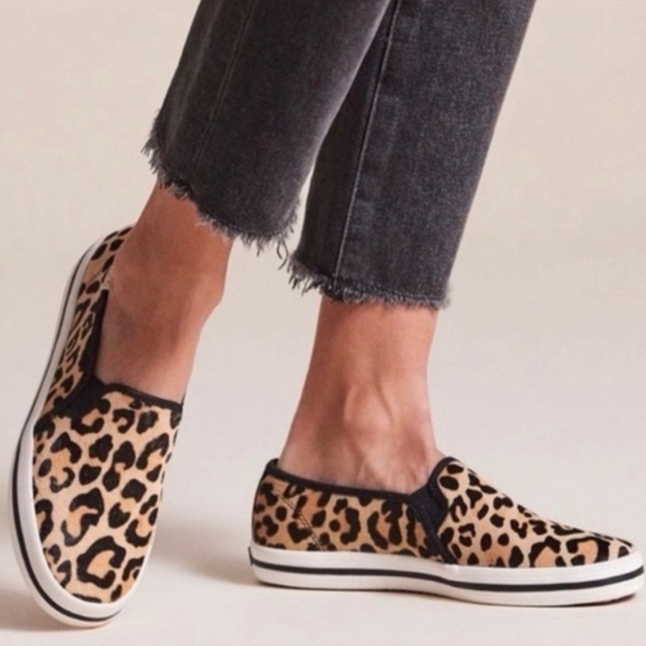 Keds x Kate Spade Sneakers Slip-On Pony Hair Leopard Animal Print Comfortable 10