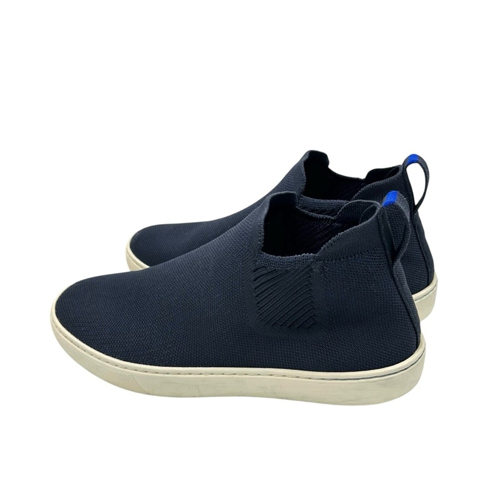 Rothy’s The Chelsea Nightfall Navy Size 9.5 Knit High Top Sneakers Sustainable