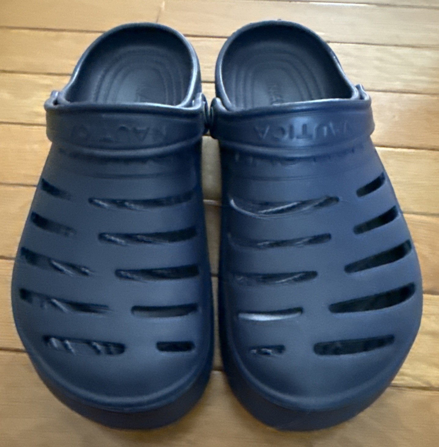 7M 9W Nautica Navy Blue Unisex Rubber Clogs Sports Sandal River Edge Slippers