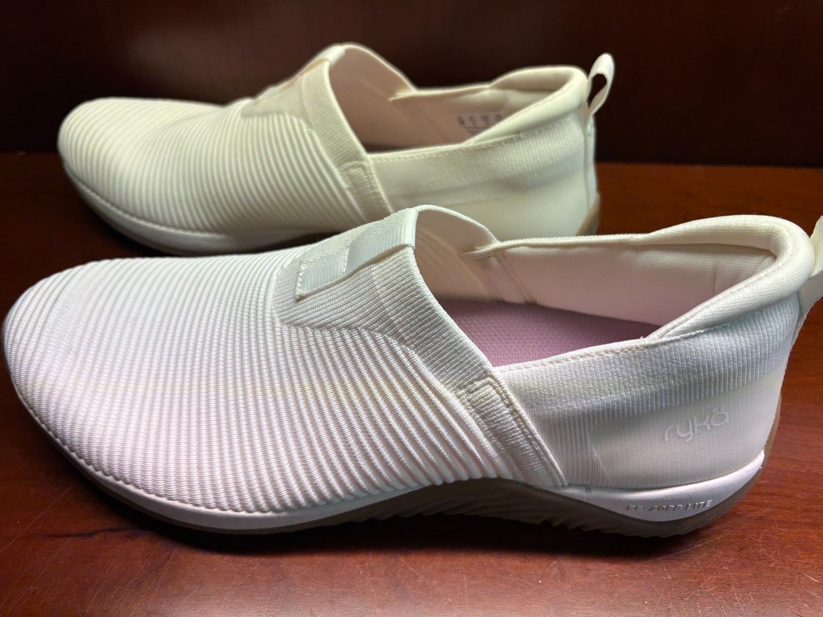 RYKA White Beige Mesh Women’s Slip-on Comfort Shoes US 12 W / EU 43