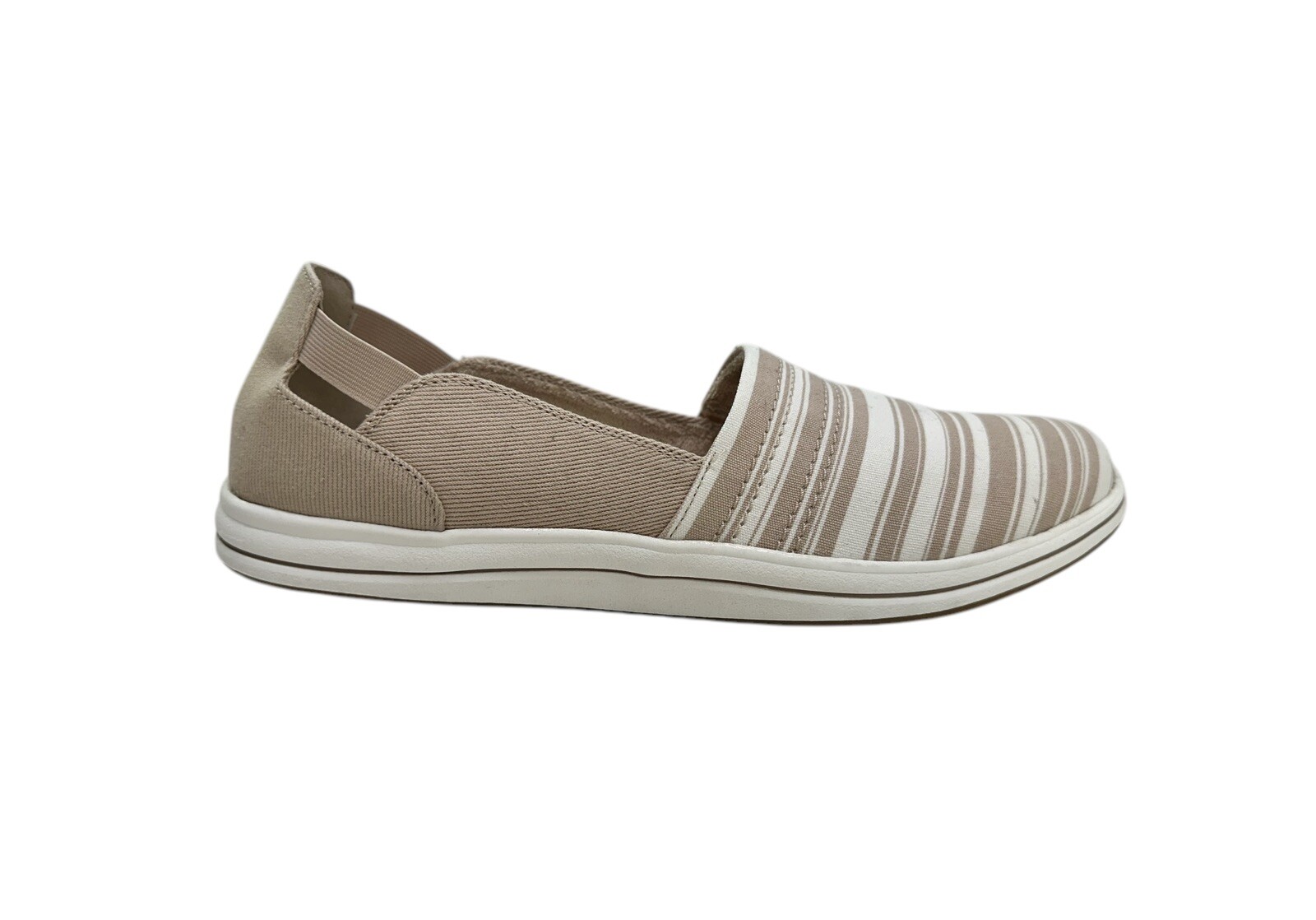 Clarks Women’s Shoes Beige Fabric Breeze Step II Loafers Size 10N