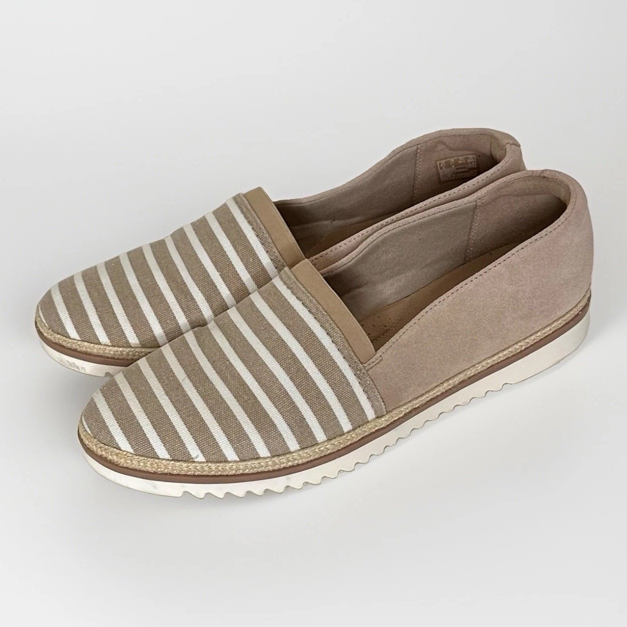 Clarks Collection Comfort Espadrille Slip On Loafer Casual Shoes Women Size 11