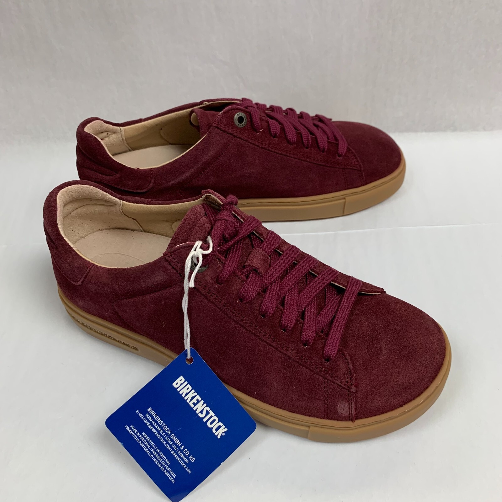 Birkenstock New w/ Box Bend Low Maroon Suede Leather Narrow – Select Size