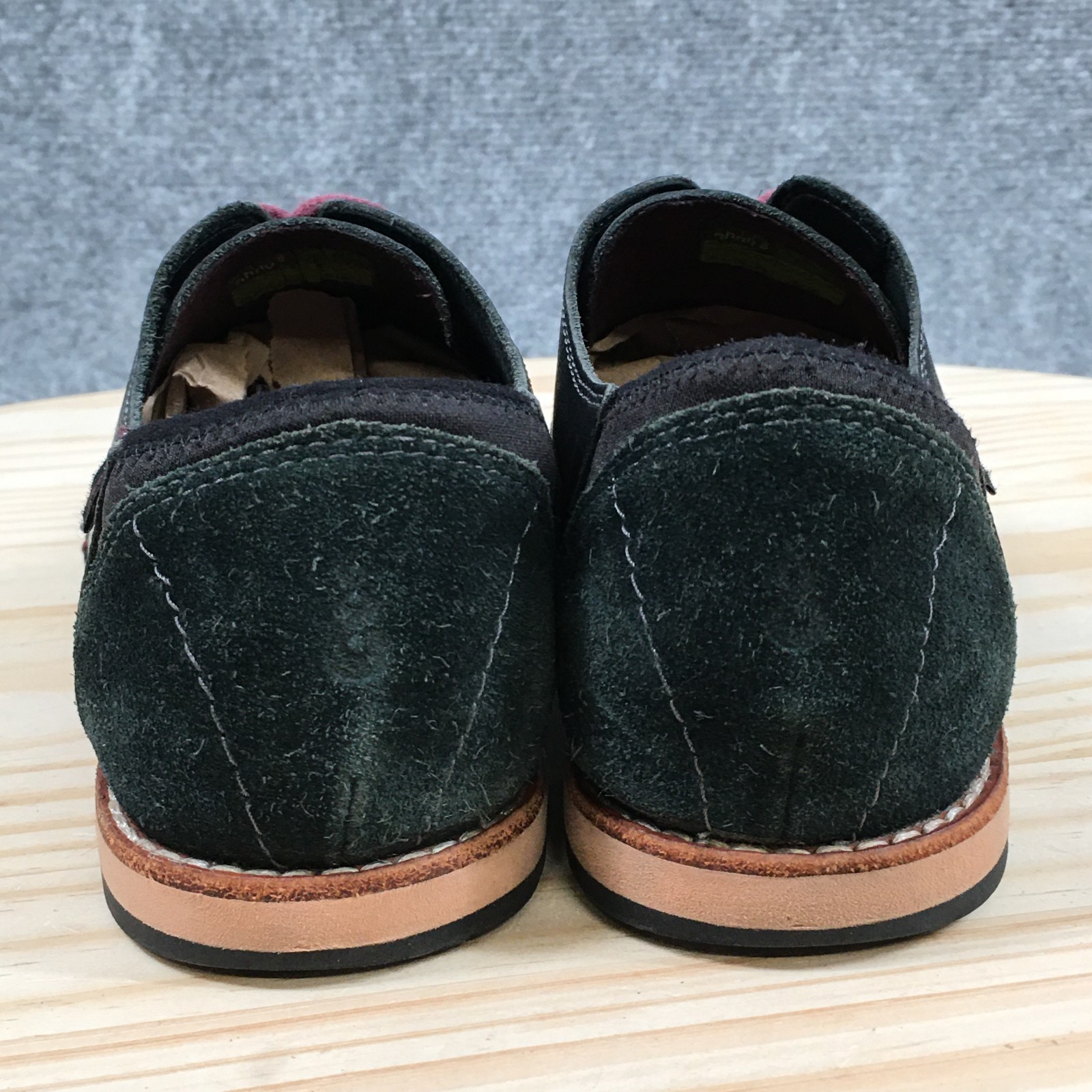 Ahnu Emery Oxford Womens 8 Black Leather Casual Lace Up Comfort Shoes Suede Trim