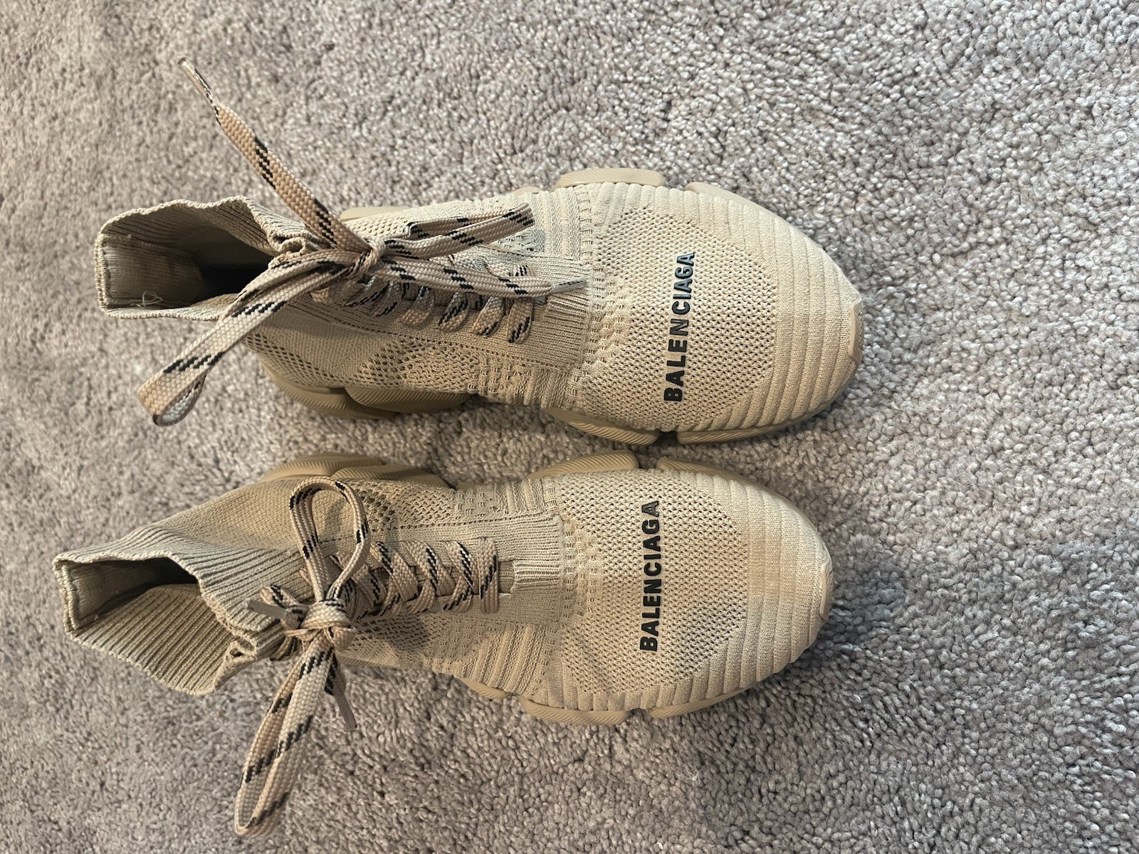 BalenciagaSpeed 2.0 Textured Logo High Top Sneaker Women’s size usa 6