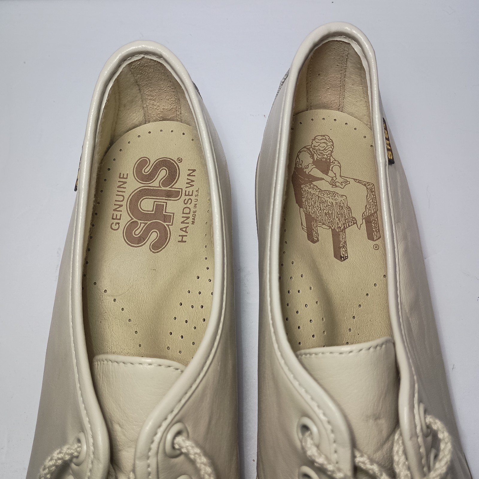 SAS Women’s Siesta Comfort Shoes In Bone Size 9 Made In USA Handsewn