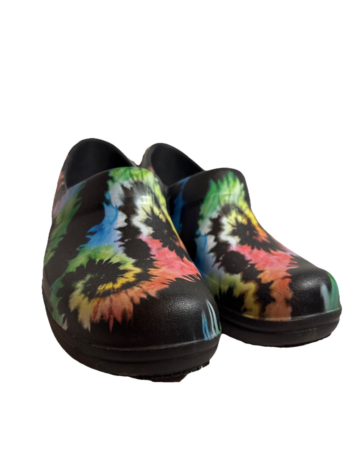 Crocs Neria Pro II Tie Dye Clogs Women’s Size 7 Slip Resistant EUC