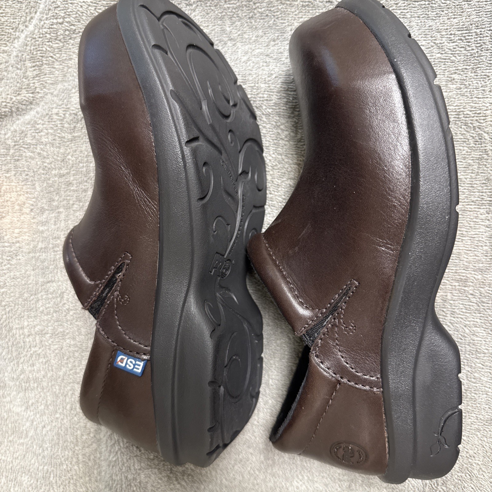 Timberland Womens Newbury 85599 Brown Leather Alloy Toe Work Shoes Size 5.5M
