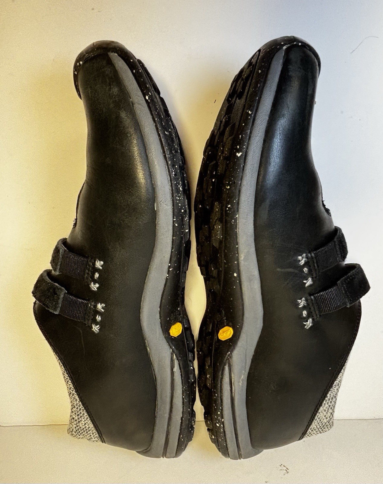 TIMBERLAND Smartwool Womens Slip On Outdoor Black Leather Shoe sz 8.5 M Vibram