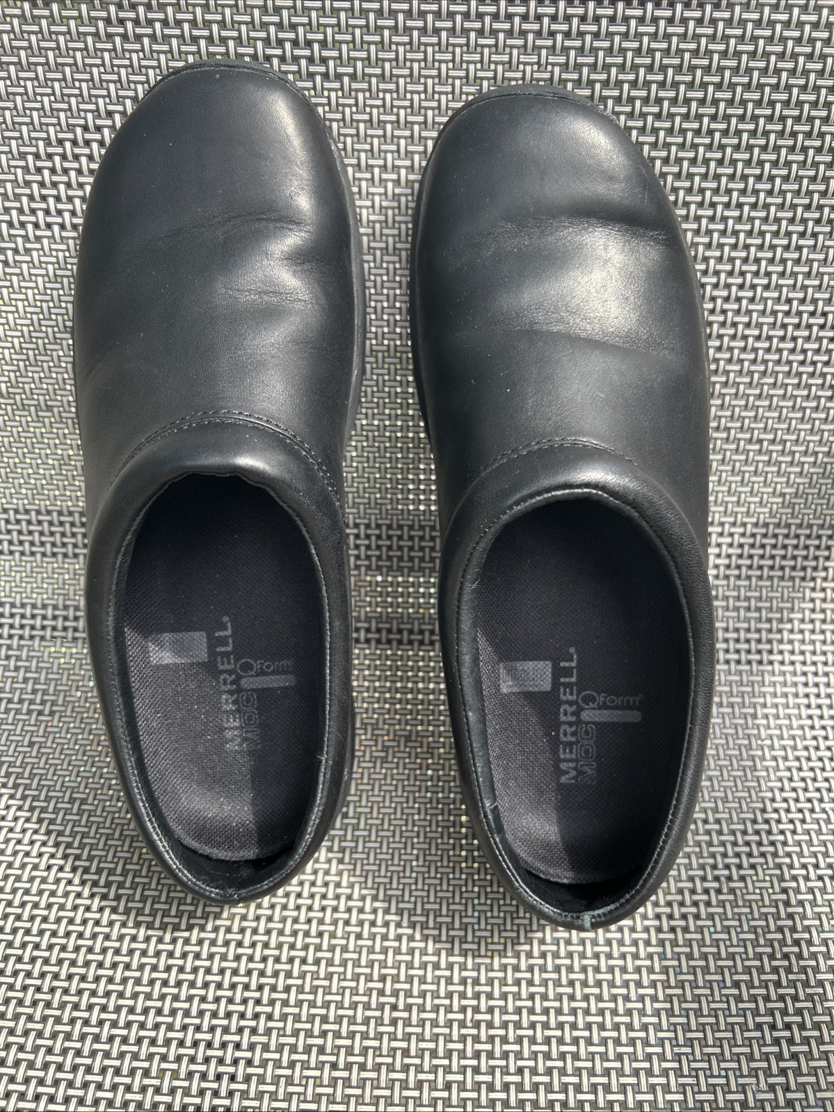 Merrell Women’s Encore QForm Nova Black Leather Moccasins Shoes Slip-On Size 6.5