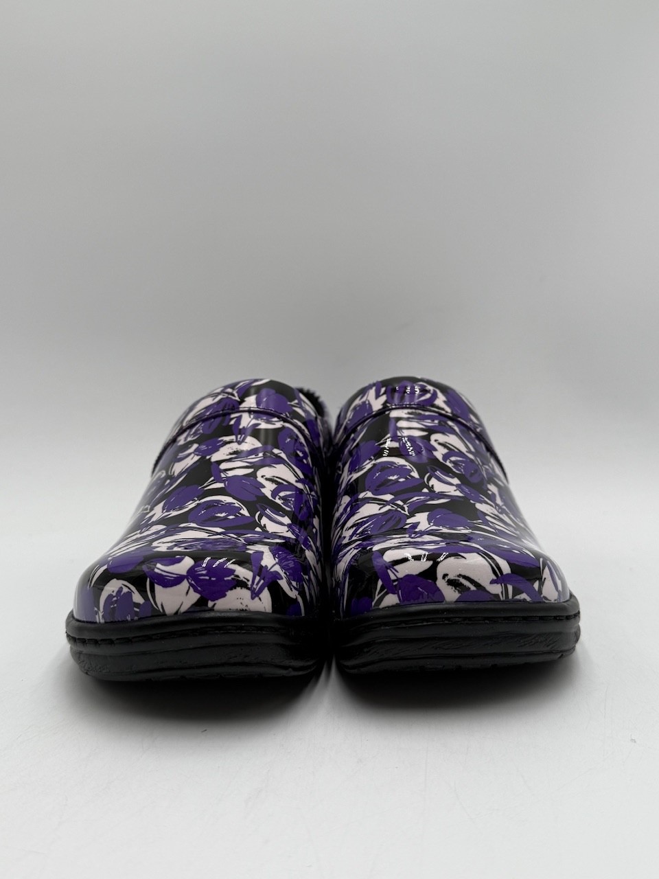 Klogs MISSION BRUSH STROKES PATENT Women’s NEW Comfort Shoe Purple Multiple Size
