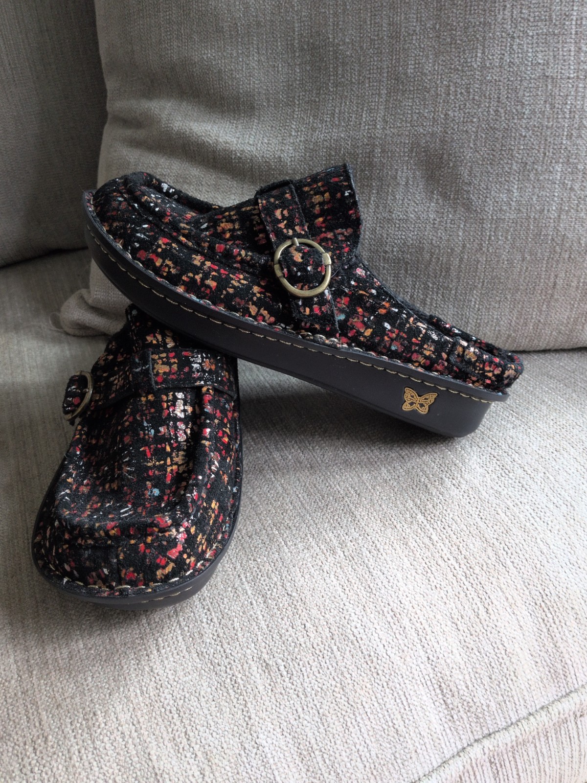 Alegria Brigid Women’s Posh Slip-On Geometric Pattern Mules Size 39EU
