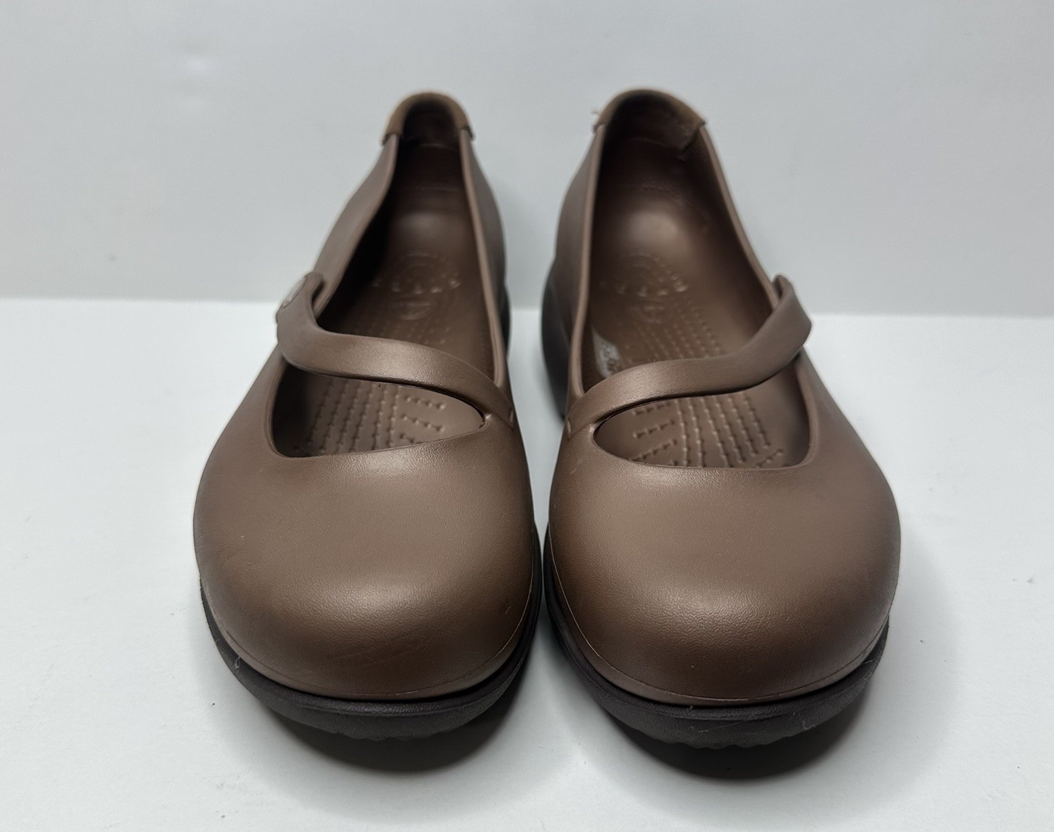 Crocs Croslite Comfort Clogs Maryjane Slip-on Shoes Women’s Brown Size 9