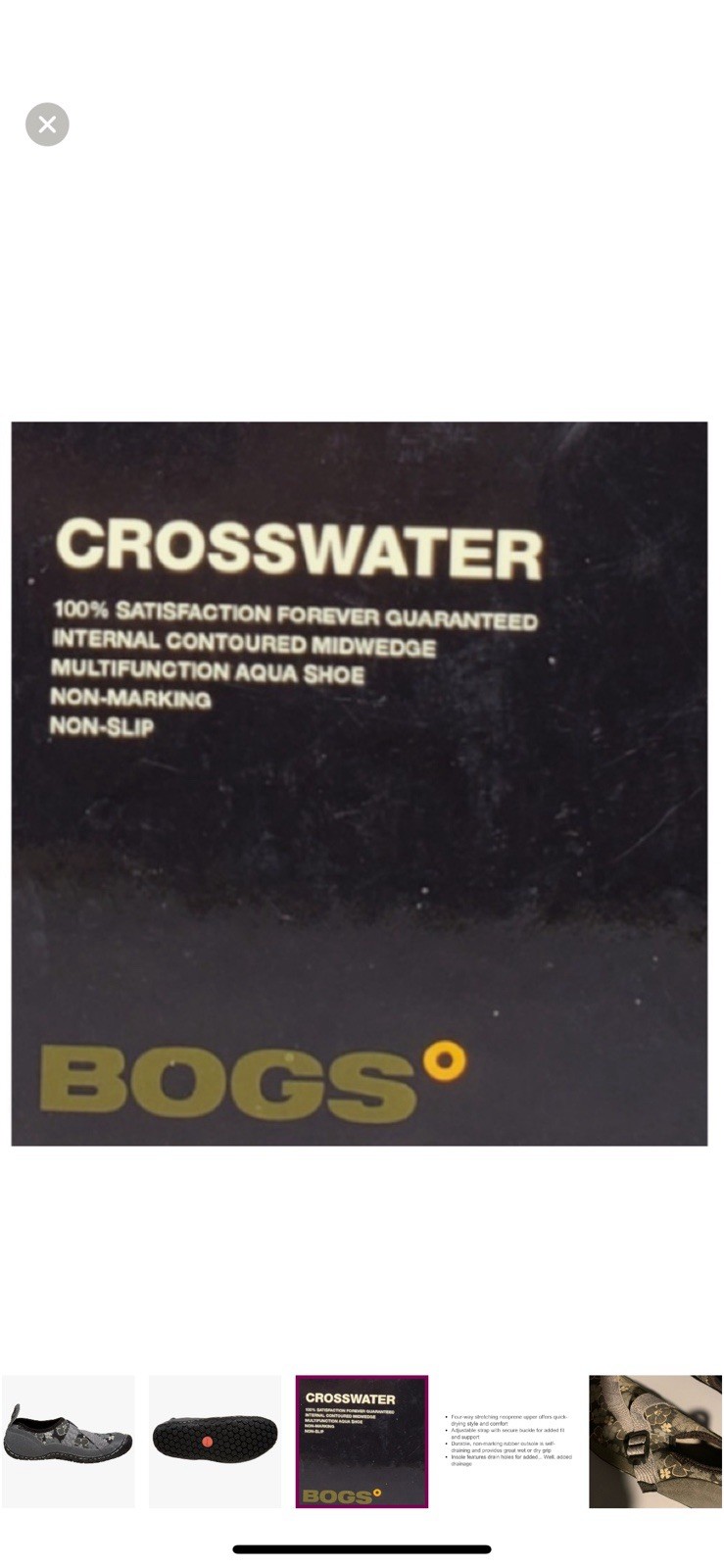 Bogs Crosswater Water Shoe Green 10 Waterproof Neoprene Kayaking Canoeing SUP