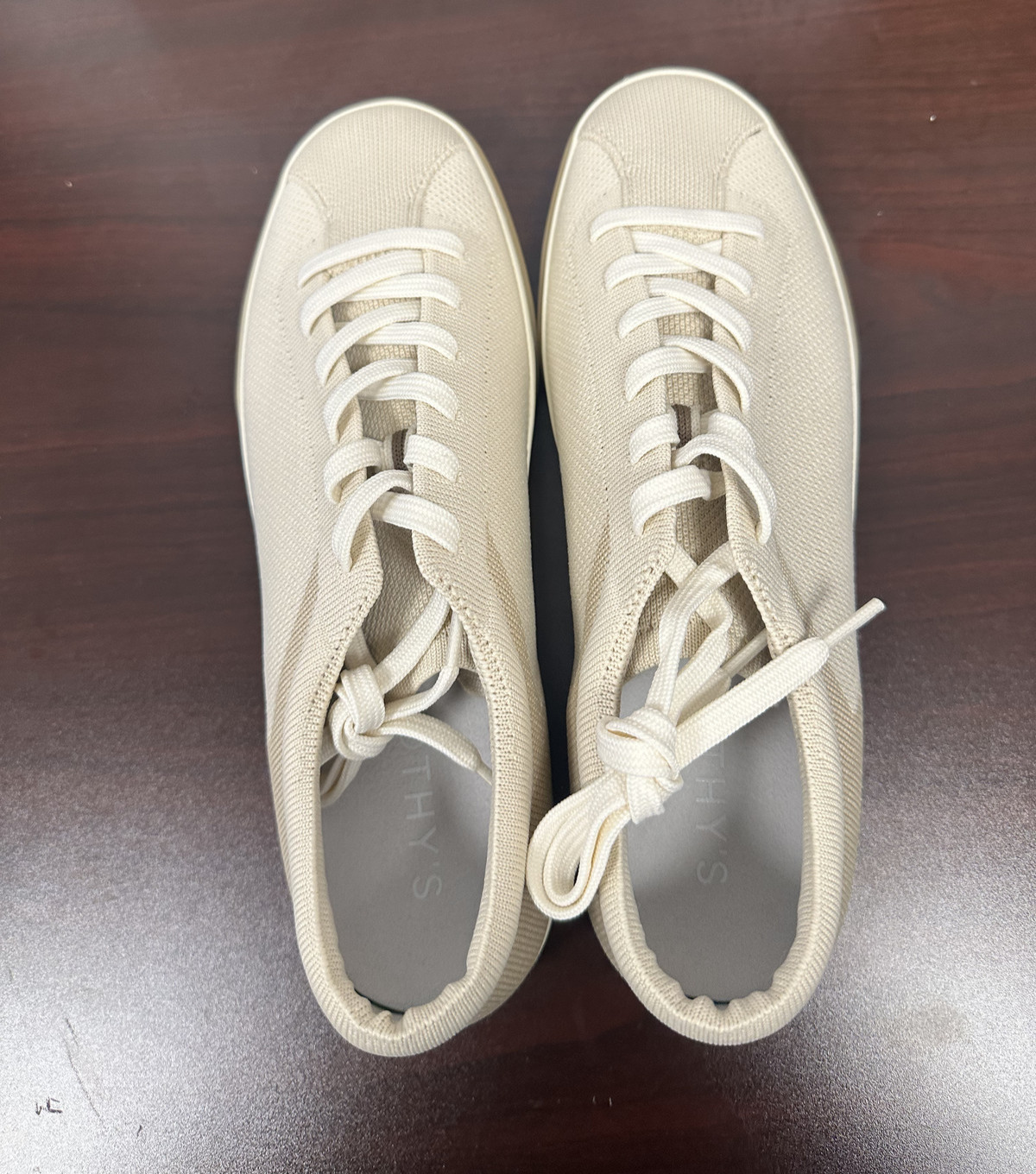 Rothy’s Blonde Women’s Lace Up Sneakers Recycled Knit Low Top Casual Size 11