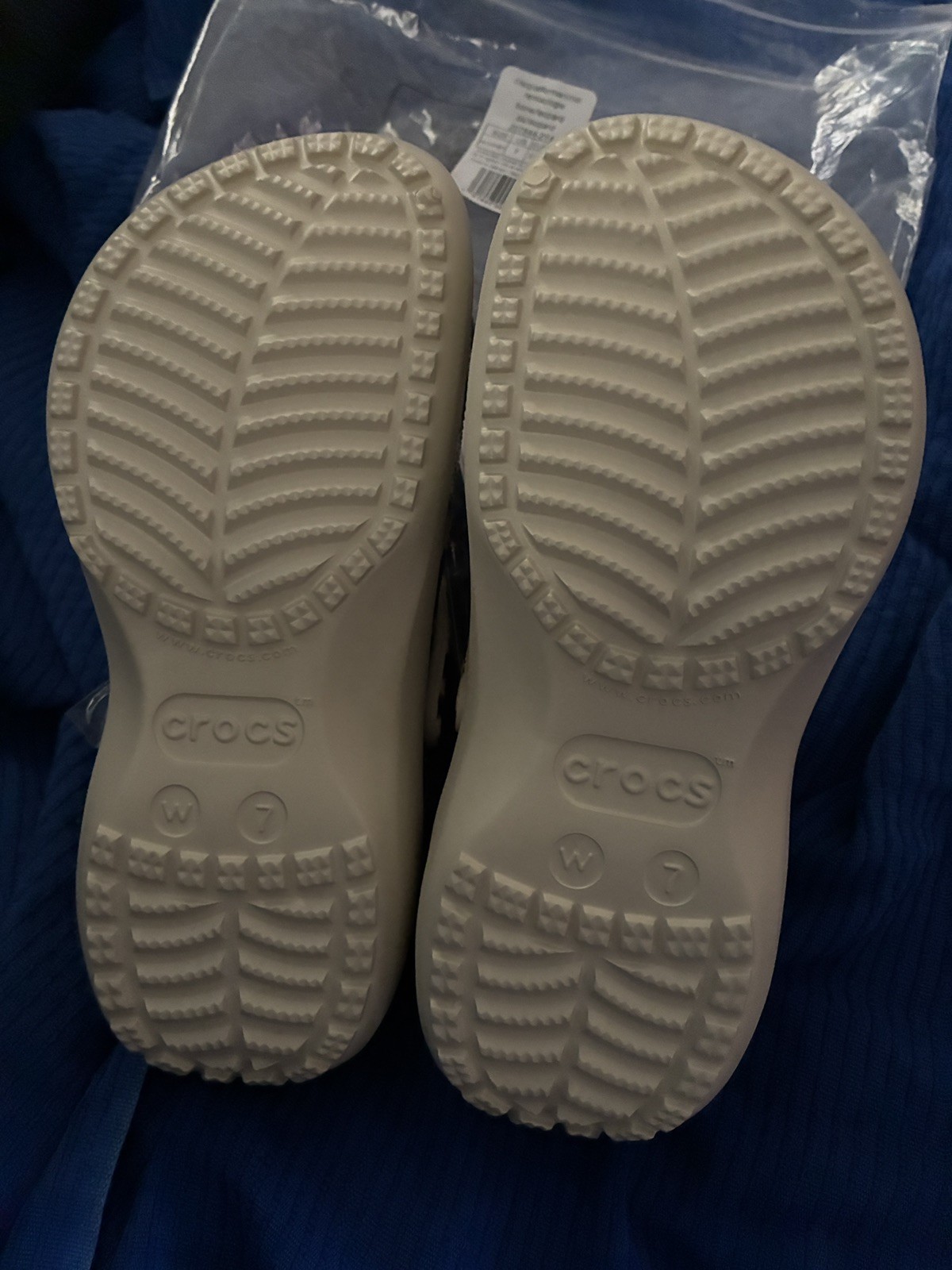 Crocs Classic Platform Animal Remix Clog Leopard Bone MWT W7 ,Jibbitz