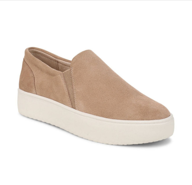 NEW VIONIC Ellen Platform Slip On Sneaker, Desert Sand Suede