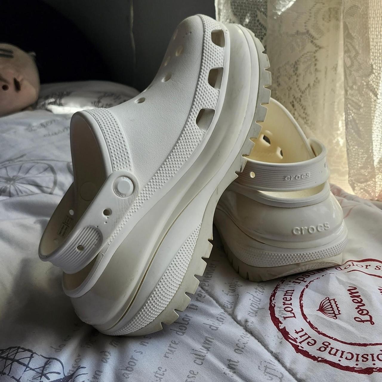 Crocs Women’s White and Cream with Chunky Sole