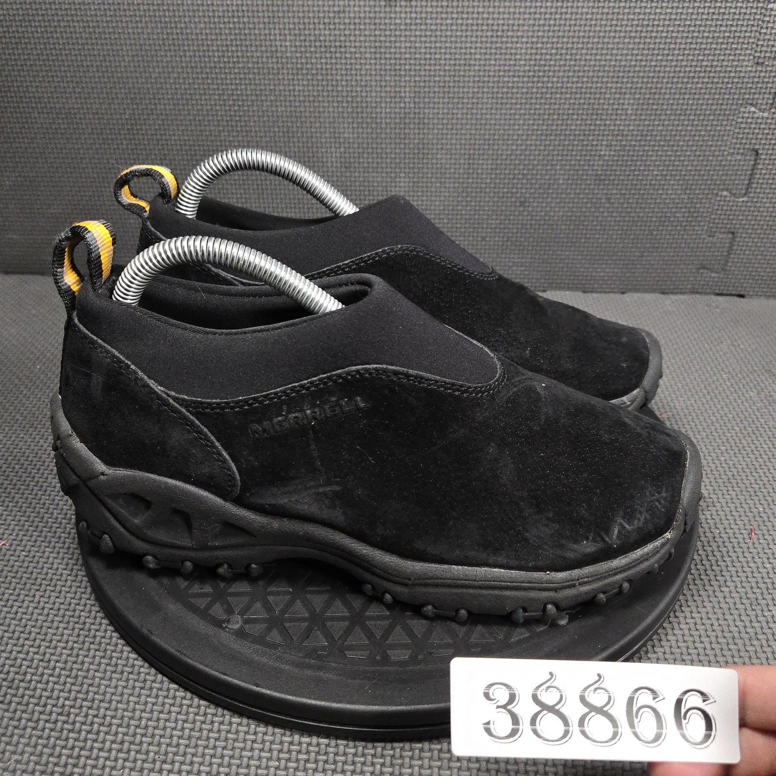 Merrell Jungle Moc Shoes Womens Size 7.5 Black Suede Slip On Comfort Hiking