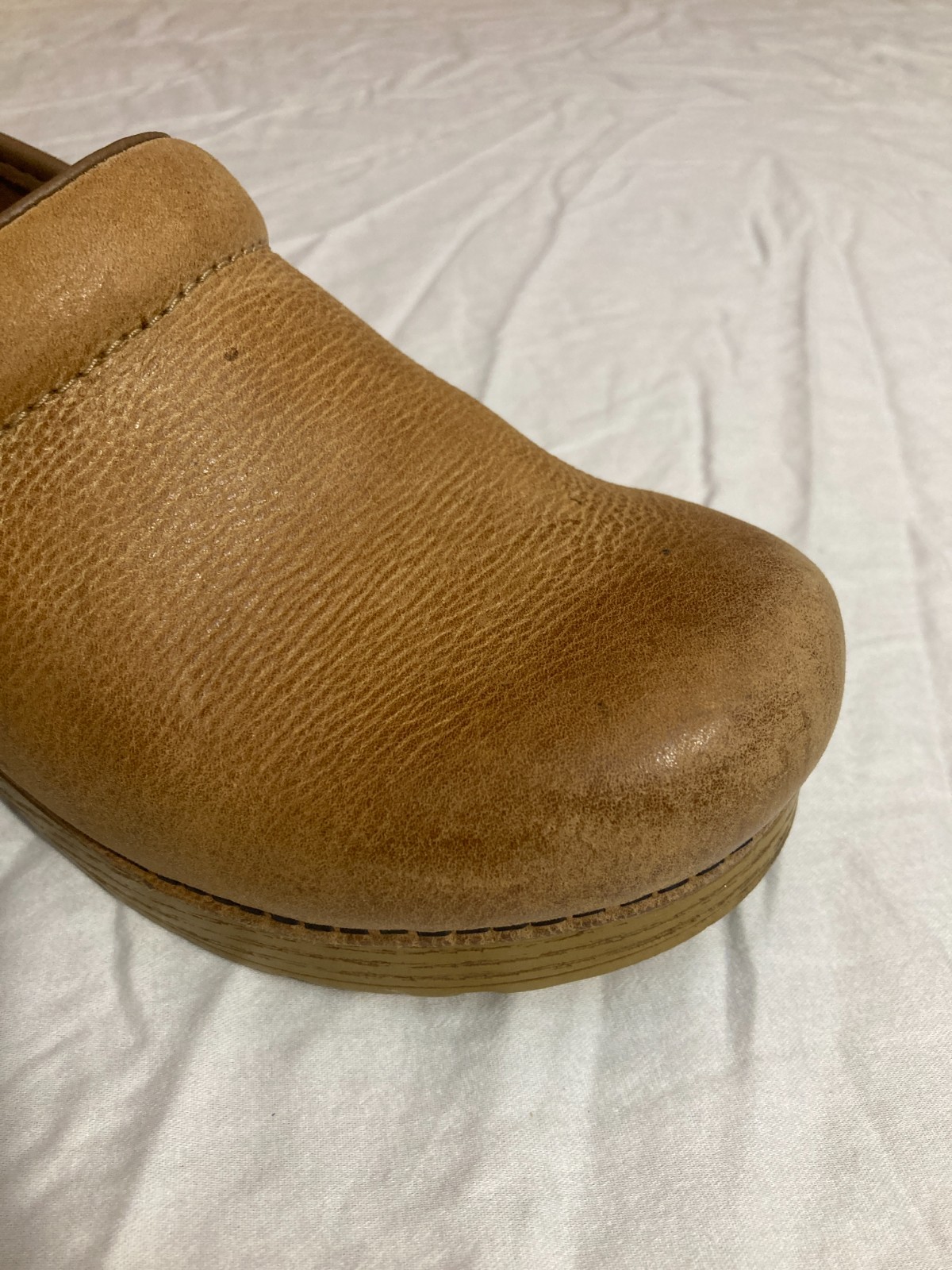 Dansko Honey Tan Leather Clogs Nonslip Professional Nurse US 7.5 – 8 EU 38