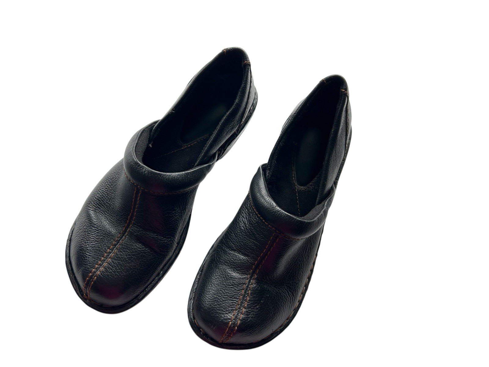 7.5 Thom McAnn Womens Shoes Slip-On Black Chunky CLOGS Grunge Slides Fall Winter