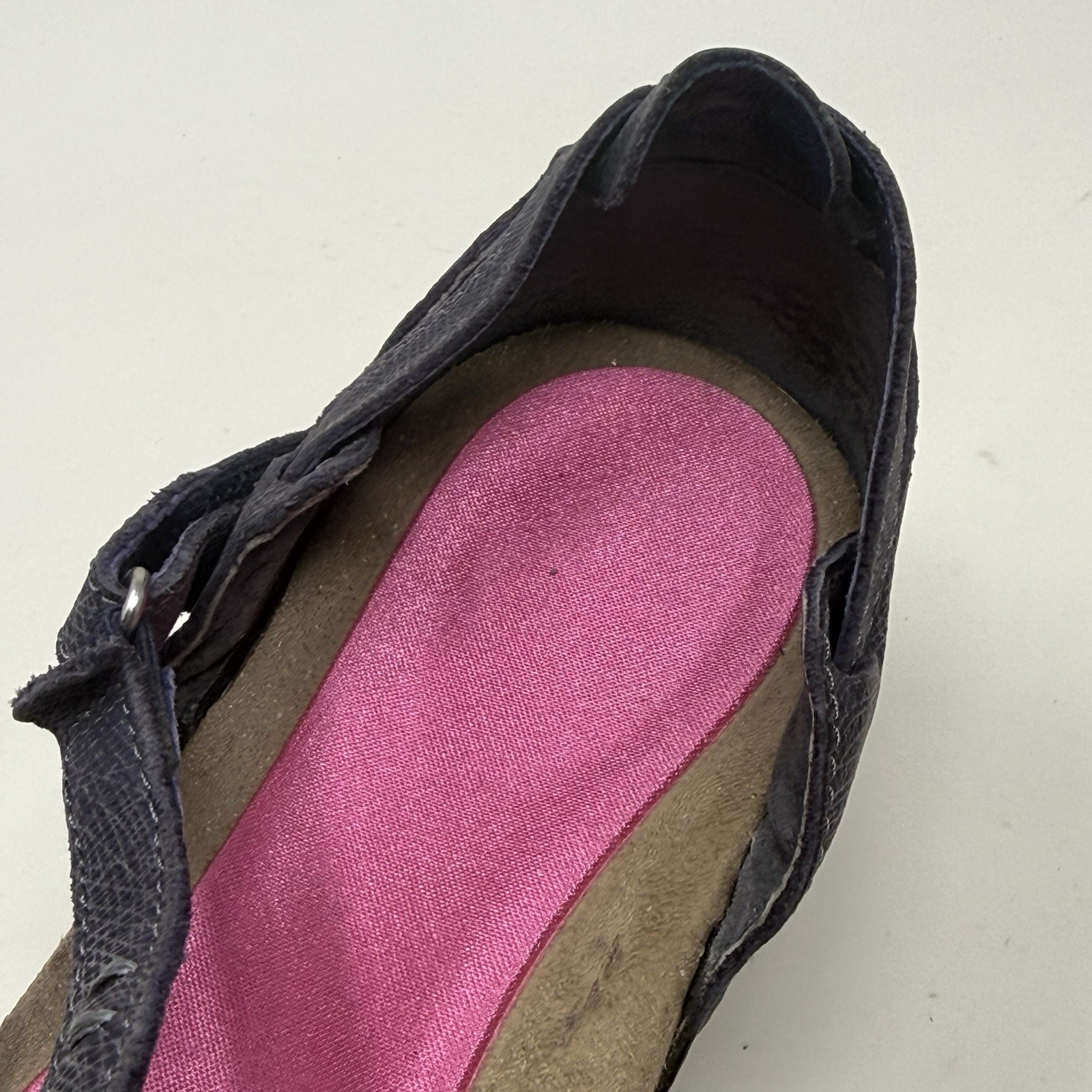 Ahnu Tullia II Mary Jane Shoes Womens 7.5 Blue Leather Casual Comfort Flats