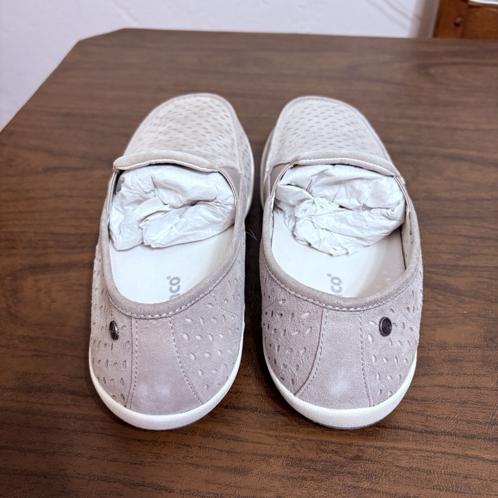 New in Box Sz 10 Spenco Womens Equinox Orthotic Suede Slip-On Dove Grey NIB