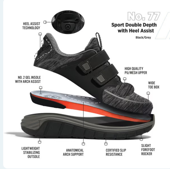 Anodyne No. 77 Sport Double Depth Hands Free Women’s Comfort Walking Shoes