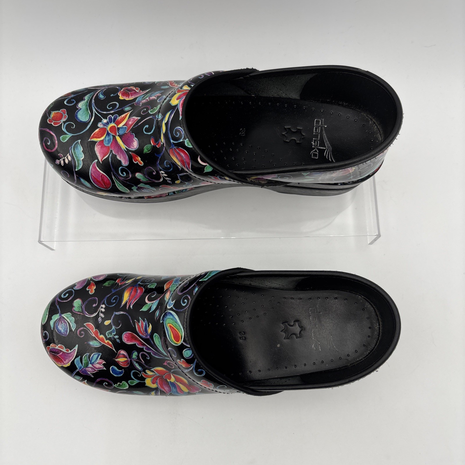 Dansko Floral Women’s Shoes Size 39 Professional Clogs Nursing Colorful Flowers