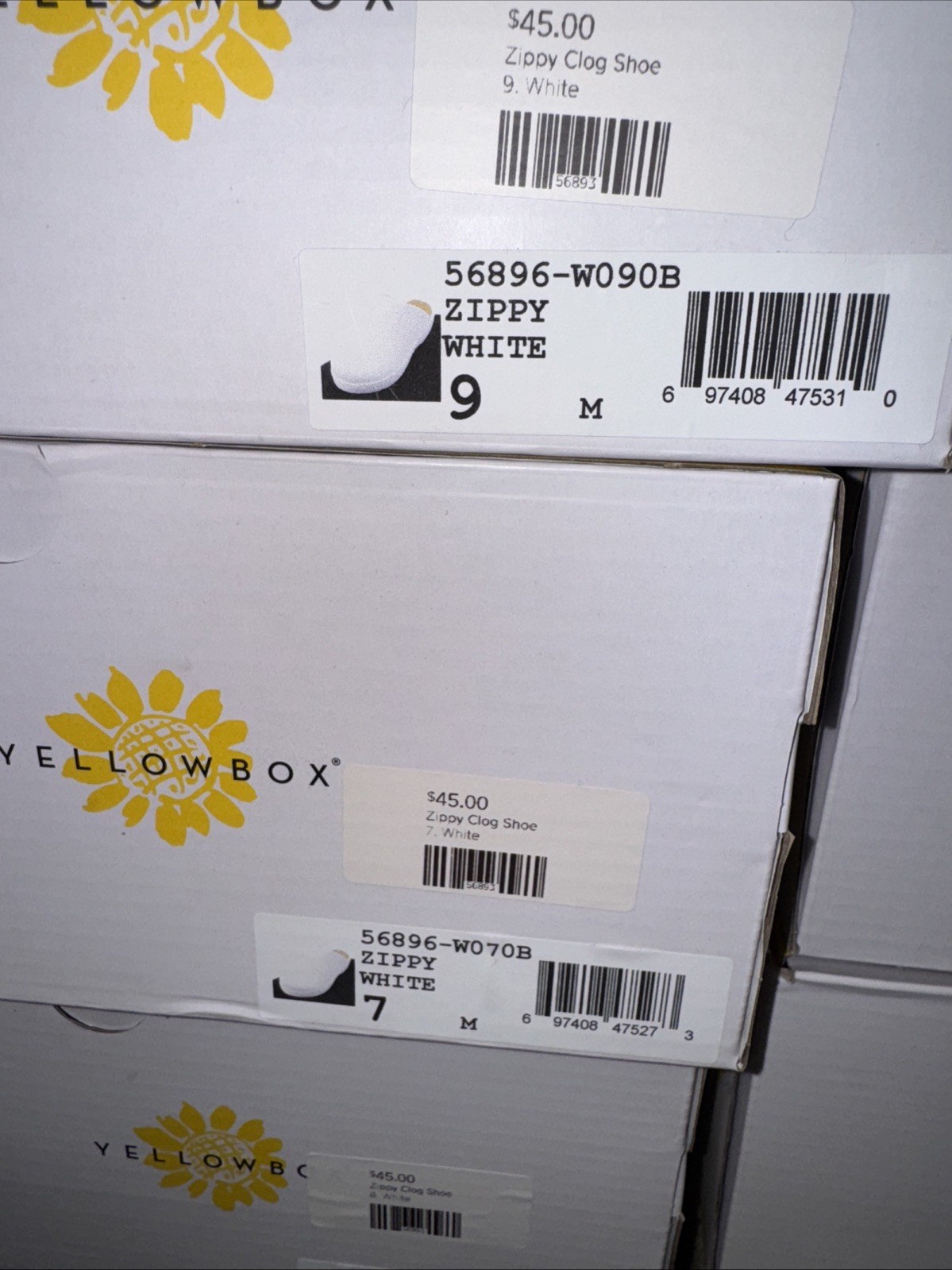 Zippy White Clogg shoes by Yellow box – size 8