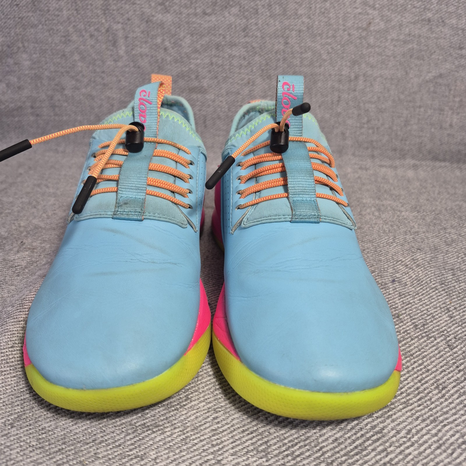 Clove Supernova Nursing Shoes Turquoise Blue Pink Slip On Sneaker Drawstring 7